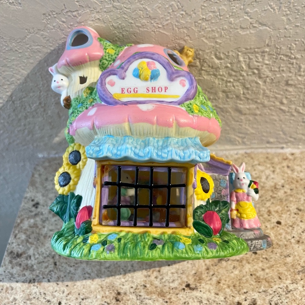 Cottontail Cottages Egg Shop Porcelain Figure